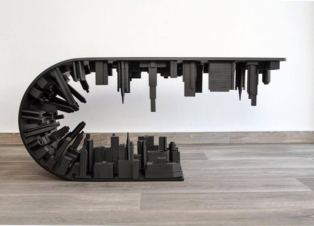 Wave City Coffee Table Black Edition By Stelios Mousarris