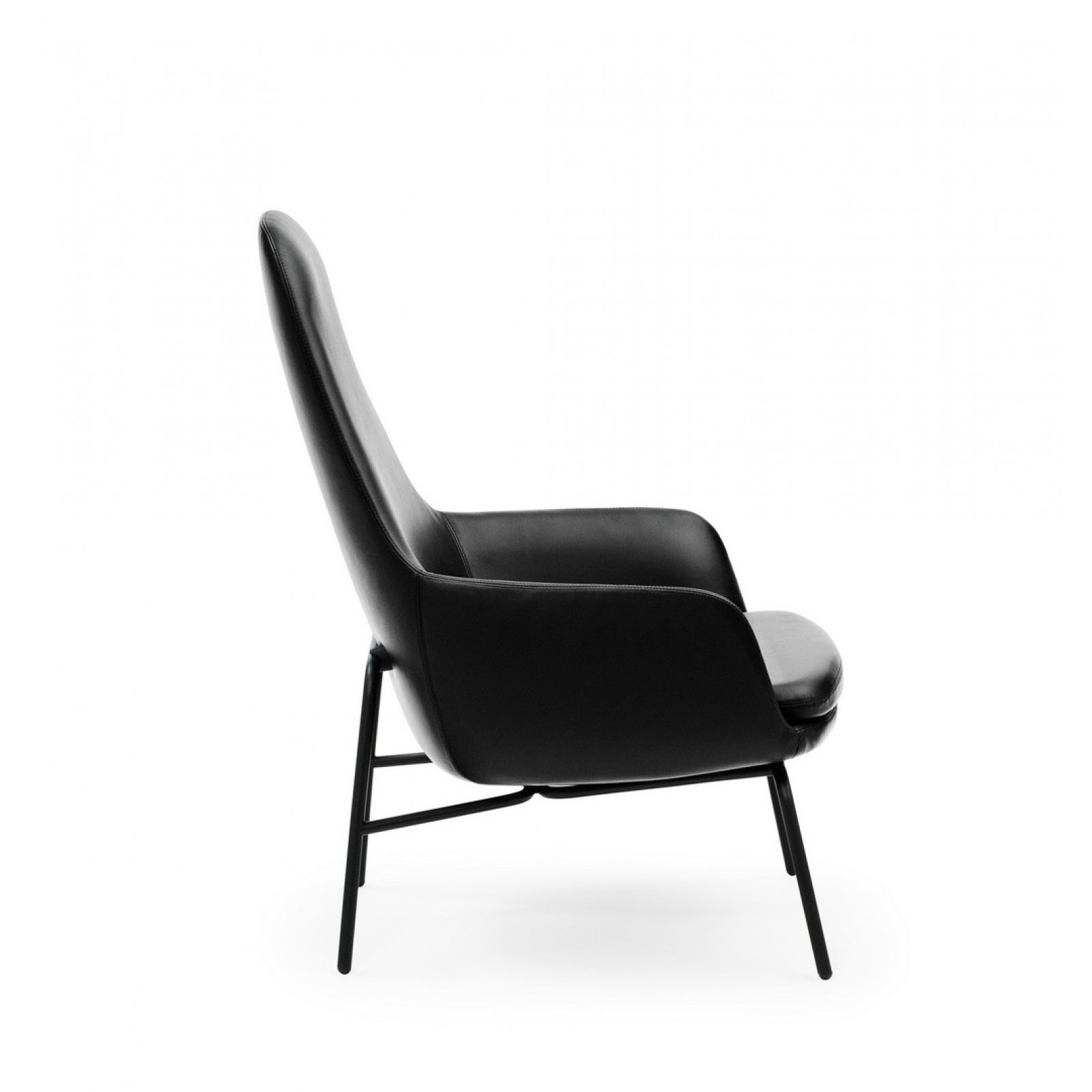 Era Leather Lounge Chair High (Metal) | Design Is This