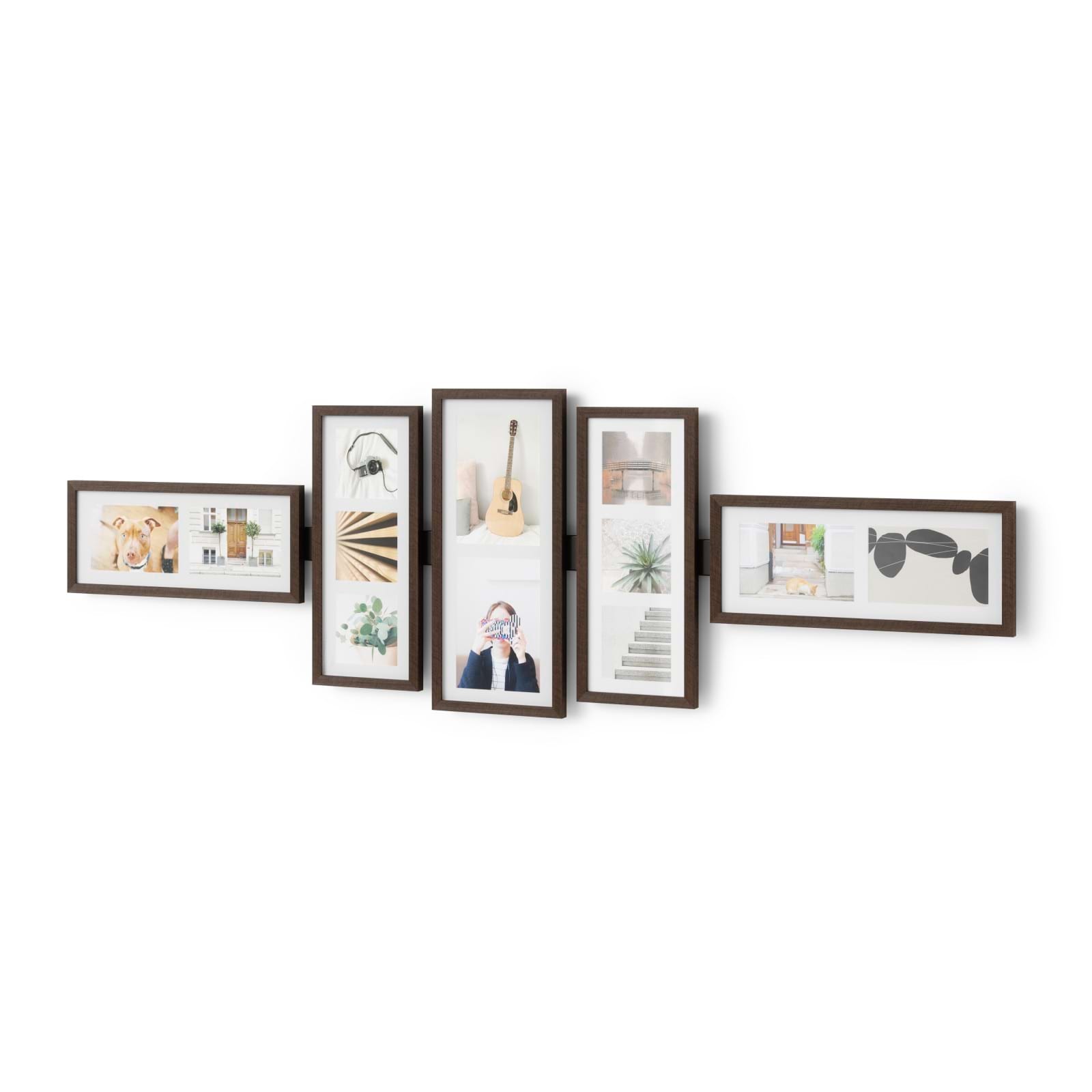 Umbra Shuffle Picture Frame Set Of 5 Aged Walnut Design Is This