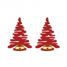 Barkplace Tree PLACE MARKER Set of 2 (Red / Gold) - Alessi