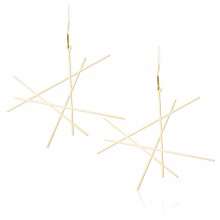 Line Earrings M (Gold) - Moorigin