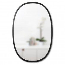 Hub Wall Mirror Oval 91 x 61 cm (Black) - Umbra