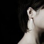 Fan Earrings M (Silver) - Moorigin