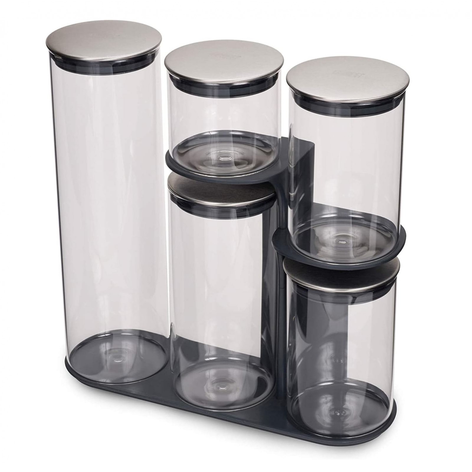 Joseph Joseph Podium Steel 5-Piece Glass Food Storage Containers
